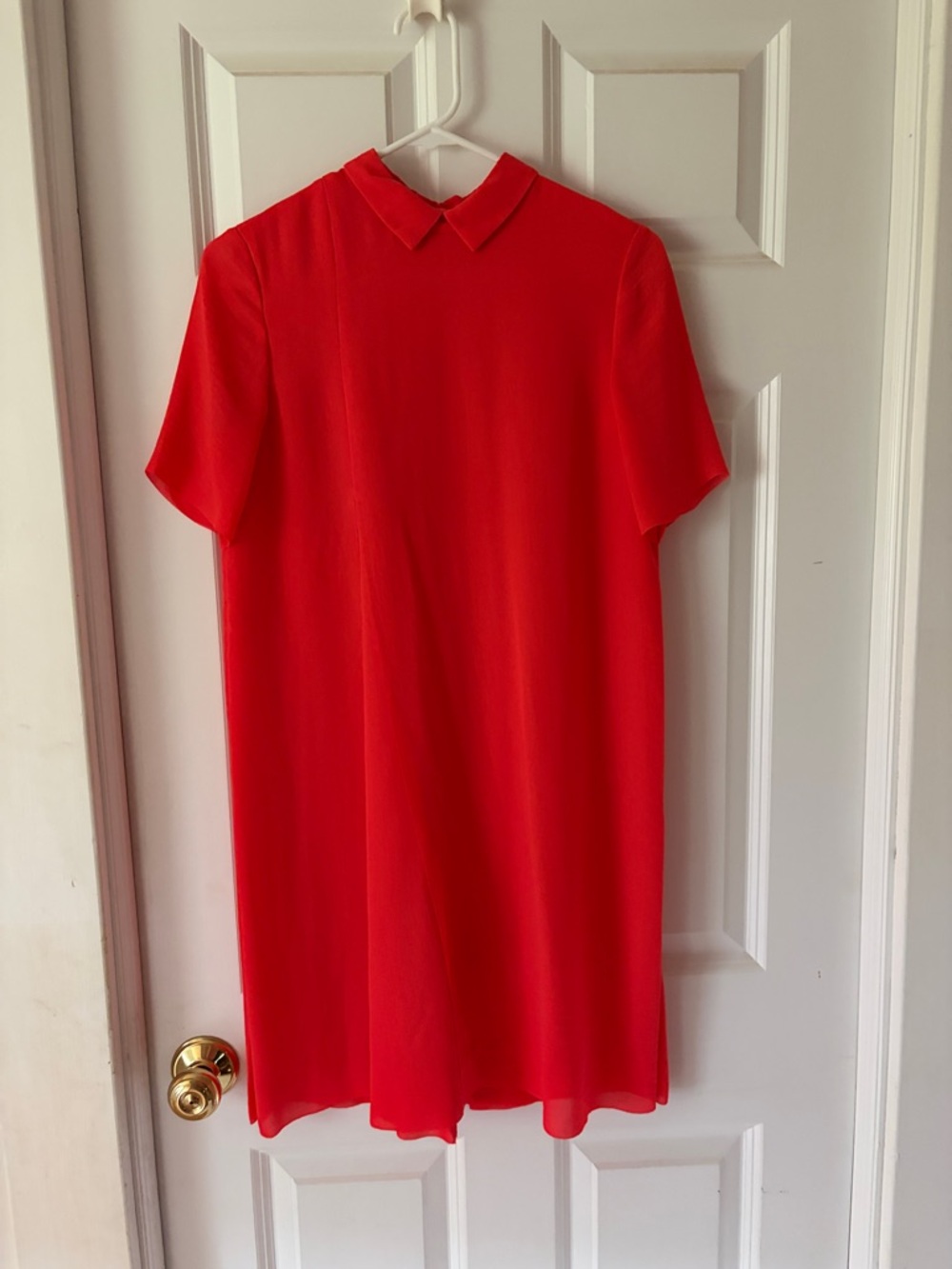 Red Short-Sleeve Dress